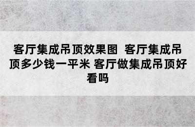 客厅集成吊顶效果图  客厅集成吊顶多少钱一平米 客厅做集成吊顶好看吗